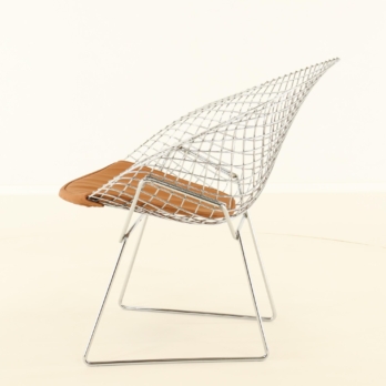 Geometric sculptural chair diamond restored Knoll (4)