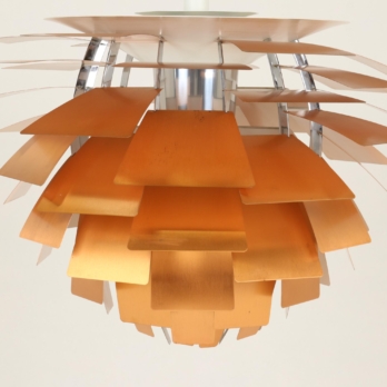 Iconic pendant light Artichoke in copper biggest version (8)