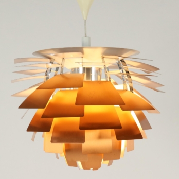 Iconic PH Artichoke hanging lamp in copper with 72 blades (12)