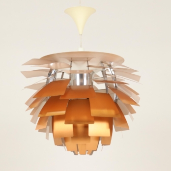 Iconic PH Artichoke hanging lamp in copper with 72 blades (7)