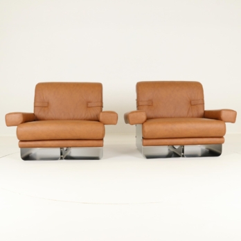 Lounge chair Xavier Féal for Inox Industrie France 1970s (2)