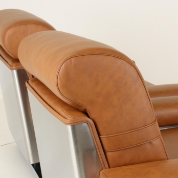 Relax comfort leather inox chair Féal (2)