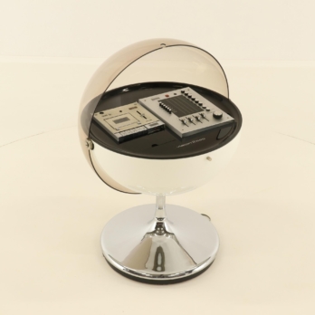 Stereo hifi audio system space age iconic ball on foot (4)