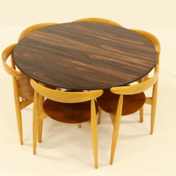 Hans Wegner dining set, model Heart by Fritz Hansen from the sixties (6)