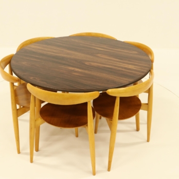 Restored dining set by Wegner with tabletop in rosewood (9)