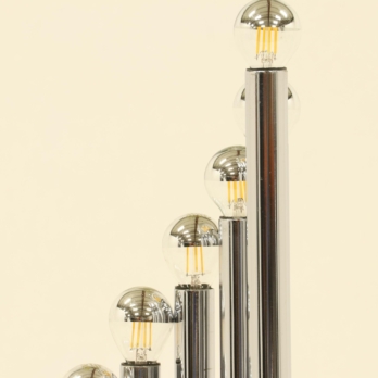 Space age floor lamp organ with 12 metal tubes of different heights (3)