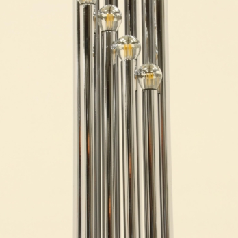 Space age floor lamp organ with 12 metal tubes of different heights (9)